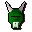 green halloween mask