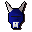 blue halloween mask