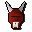 red halloween mask